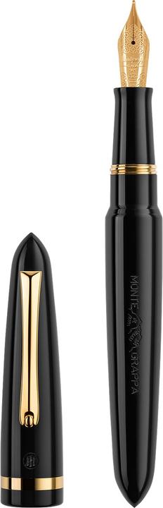 Produktbild Montegrappa Isven54c Venetia Füllfederhalter, Schwarz, Gelbgold, 14k M-Feder (Schwarz)