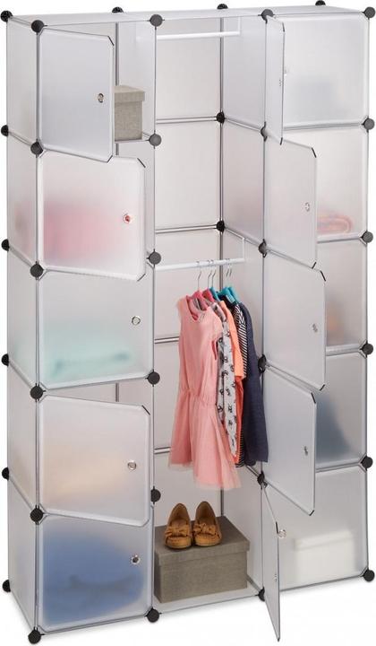Image du produit Relaxdays Garde-robe système modulable 11 cubes (110 x 37 x 181 cm)
