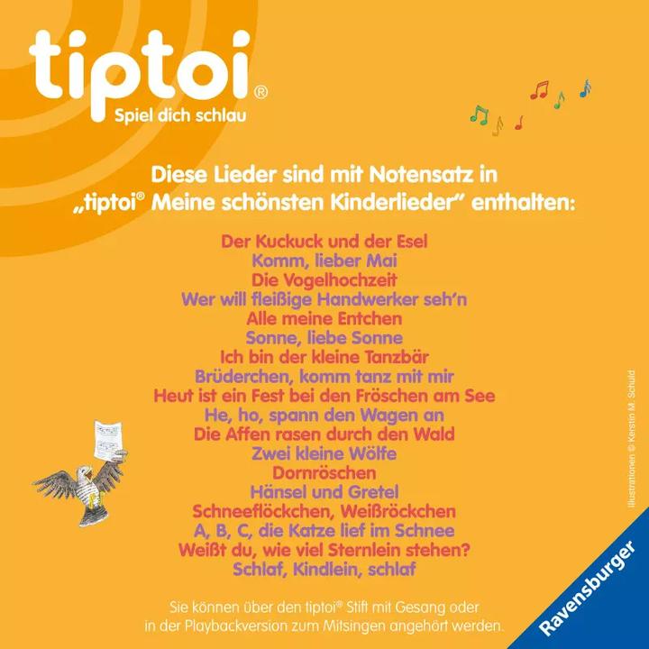 Actual product image tiptoi M. schönsten Kinderlieder-H22 (German, Kerstin M. Guilt, Cee Neudert, 2022)