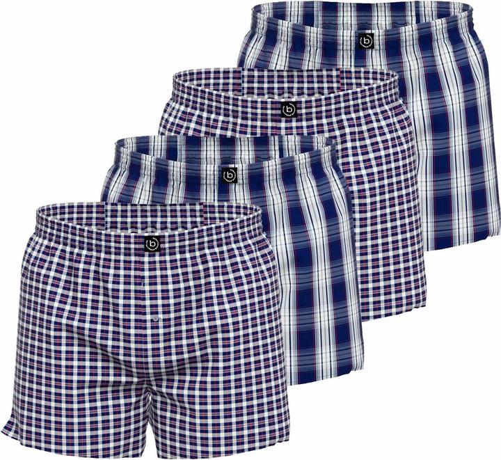 Bugatti Web-Boxershorts Casual Bequem sitzend Helsinki (L, 4er Pack)