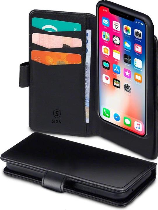 Actual product image SIGN Wallet Cover 2-in-1 for iPhone 11 Pro Max - Black (Apple iPhone 11 Pro Max)