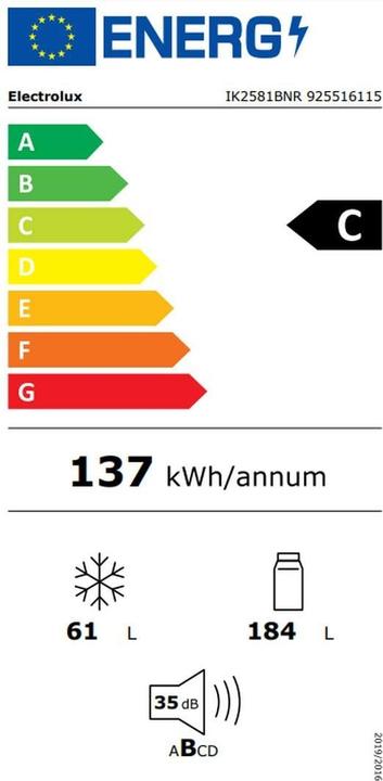 Energie-Label Electrolux IK2581BNR (245 l)
