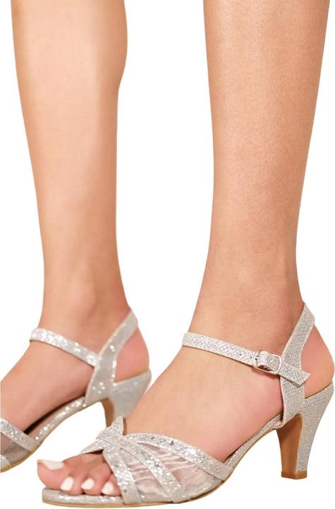 Actual product image Where's That From Womens/Ladies Jillian Diamante Mesh Strappy Shoes (41)