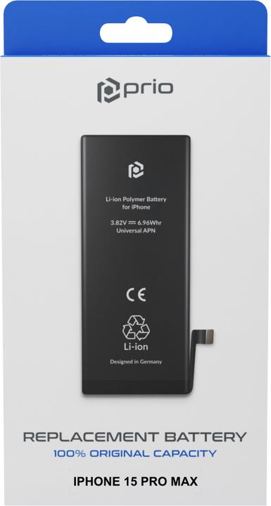 Actual product image prio Battery for iPhone 15 Pro Max (Universal APN)