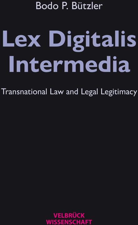 Actual product image Velbrück Lex Digitalis Intermedia (English, German, Bodo P. Bützler, 2024)