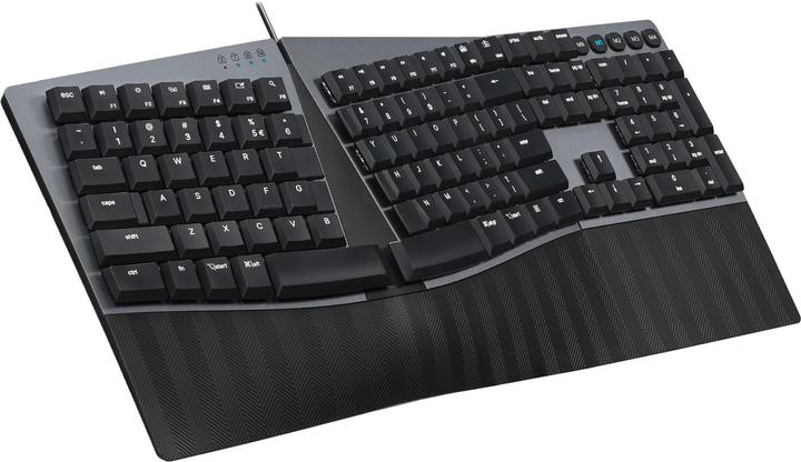 Produktbild Perixx PERIBOARD-535 DE BR, Kabelgebundene ergonomische mechanische Tastatur - flache braune taktil (DE, Kabelgebunden)