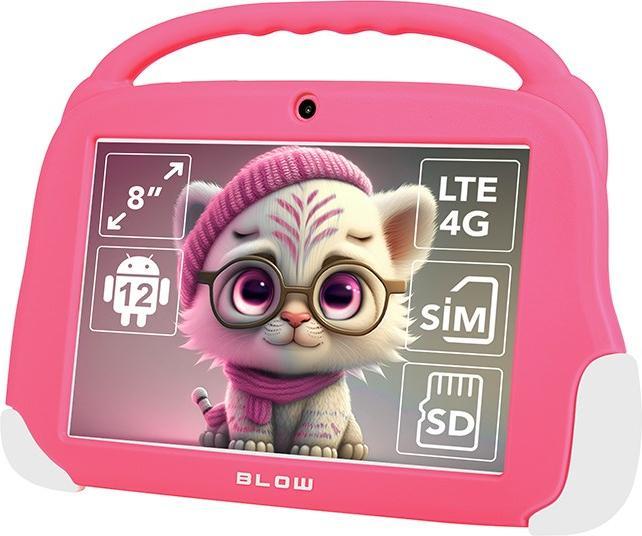 Blow Tablet KidsTAB8 4G 4/64GB pink + case (4G, 7.99", 64 GB, Powder Pink)
