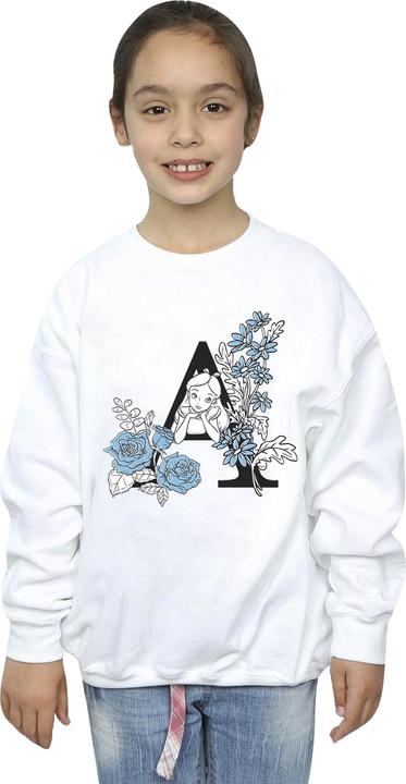 Actual product image Disney Girls Alice In Wonderland Letter A Sweatshirt (152, 158)