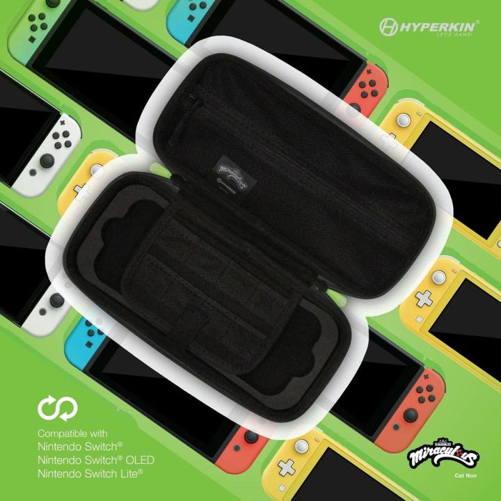 Actual product image Hyperkin Official Miraculous Hard Carrying Case - Switch/Lite/Oled (Bug & Cat) (Switch)
