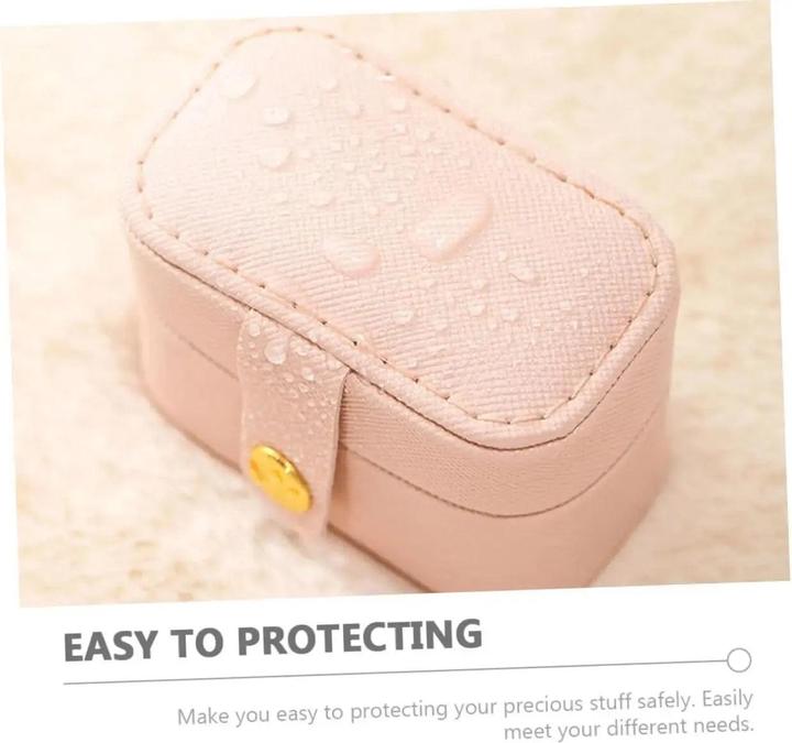 Immagine prodotto Only-Bags.Store Mini Borsa portatile per la conservazione dei gioielli da viaggio Semplice anello in pelle Collana
