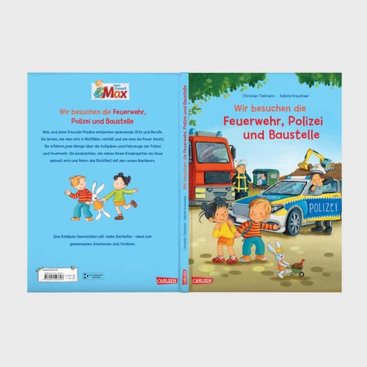 Produktbild Max-Bilderbücher: Wir besuchen die Feuerwehr, Polizei und Baustelle (Deutsch)