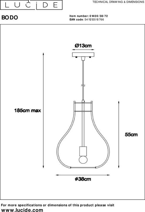 Image du produit Lucide Bodo (E27)