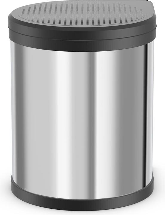 Image du produit Hailo Compact-Box M, poubelle encastrable, 15 litres, inox (15 l)