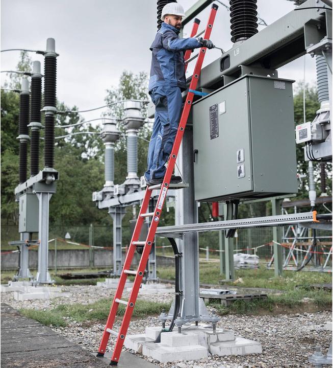 Produktbild Munk Sprossen-Anlegeleiter GFK/Alu ohne Traverse 14 Sprossen (Anlegeleiter, 415 cm)