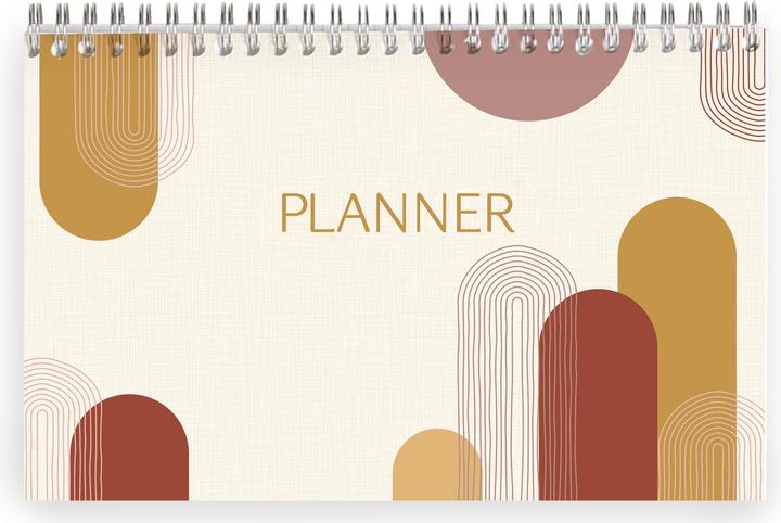 Image du produit Clairefontaine bloc-notes planner reliure intégrale en-tête 53 feuillets imprimés terracotta
