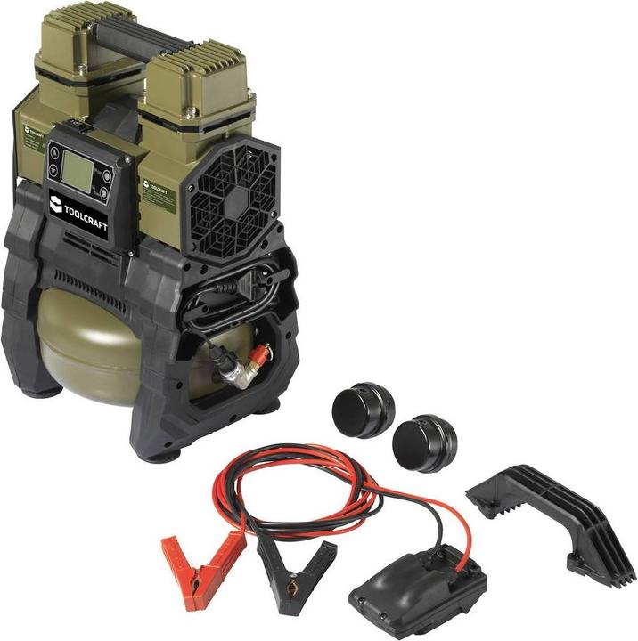 Actual product image Toolcraft Air compressor 12 VDC, 18 VDC/ 230 VAC 9 bar (9 bar, 5 l)