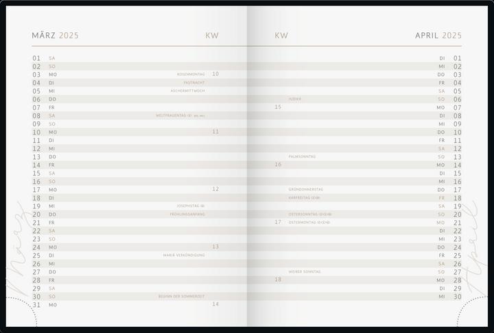 Immagine prodotto rido/idé 7013607035 Calendario tascabile Young Line Mini (2025) 'Motivazione'| 2 pagine = 1 (A6, Tedesco)