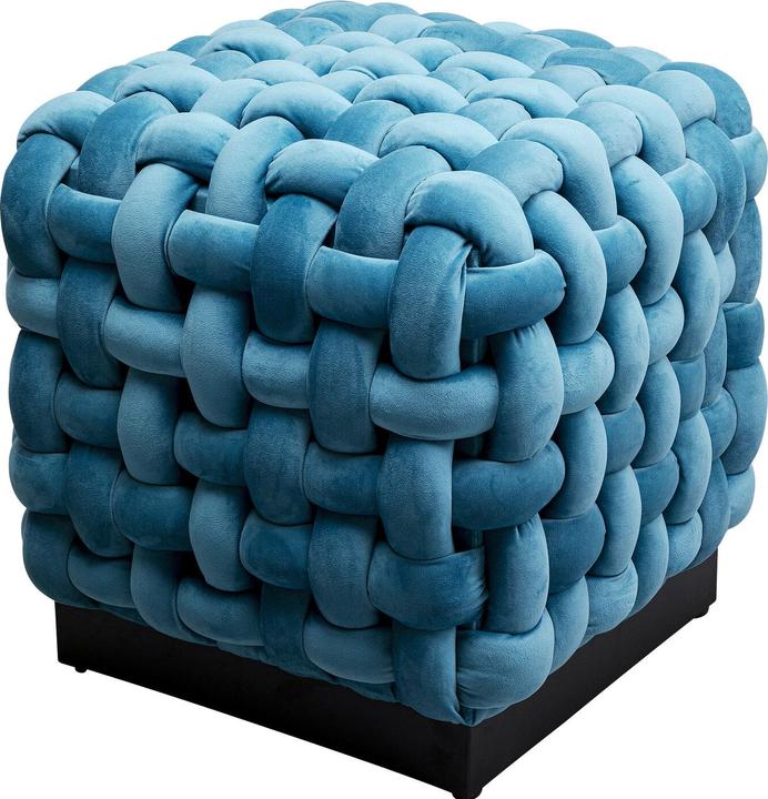 Produktbild Kare Design Hocker Weave Square Blau 47x47cm