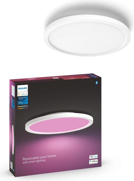 Actual product image Philips Hue White & Col. Amb. Surimu Panel Light Round White (2600 lm)