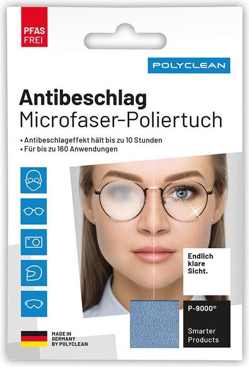 Produktbild Polyclean Antibeschlag Microfaser Poliertuch 10 Stunden 160 Anwendungen