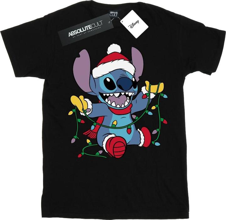 Disney Lilo And Stitch Christmas Lights TShirt (3XL)