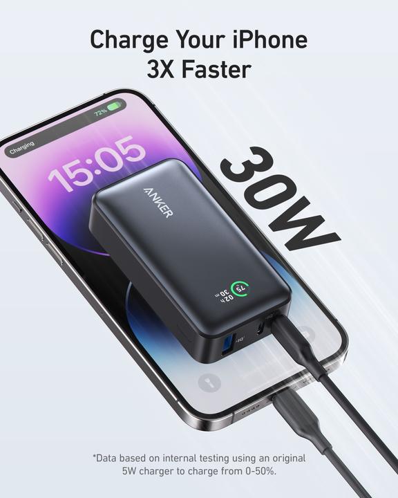 Actual product image Anker 533 Power Bank (PowerCore 30W) (10000 mAh, 30 W)