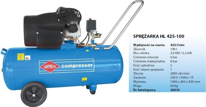 Produktbild Airpress HL 425-100V (8 Bar, 100 l)
