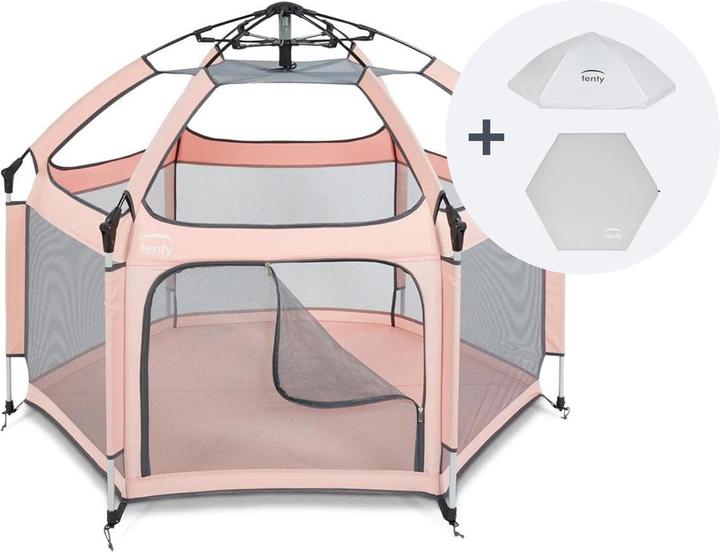 Produktbild Tenty Laufgitter Set Rosa/Grau (100 cm, 150 cm)