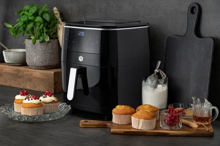 Actual product image OBH Nordica FW2018S0 fryer Single 6.5 L Stand-alone Hot air fryer Black