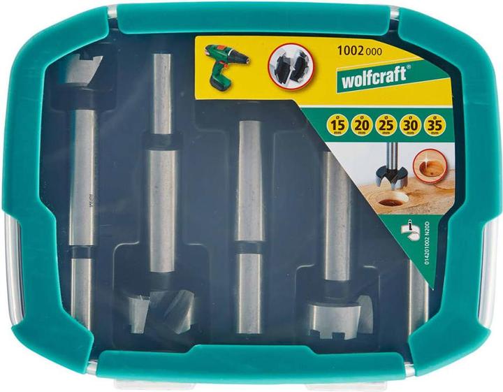 Image du produit wolfcraft wolfcraft 1 Forstnerbohrer-Set 5-tlg. ø15-35x90mm (15 mm, 35 mm, 20 mm, 25 mm, 30 mm)