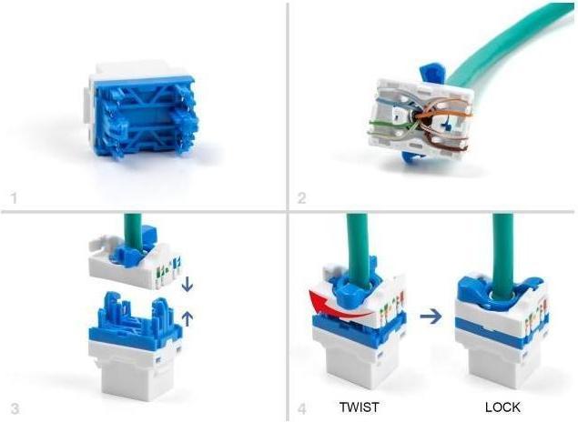 Image du produit Delock Module Keystone RJ45 femelle vers LSA Cat.6A sans outils (Module Keystone)