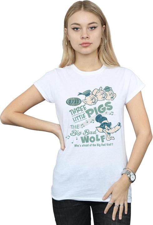 Immagine prodotto Disney Three Little Pigs Who's Afraid Of The Big Bad Wolf Maglietta Donna (XXL)