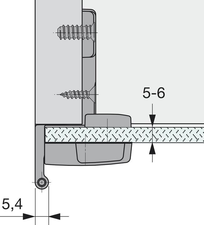 Produktbild Hettich Selekta Pro 2000 Glastür-Zierkappe, Topfart TB32, Zinkdruckguss vern. (1 Stk.)