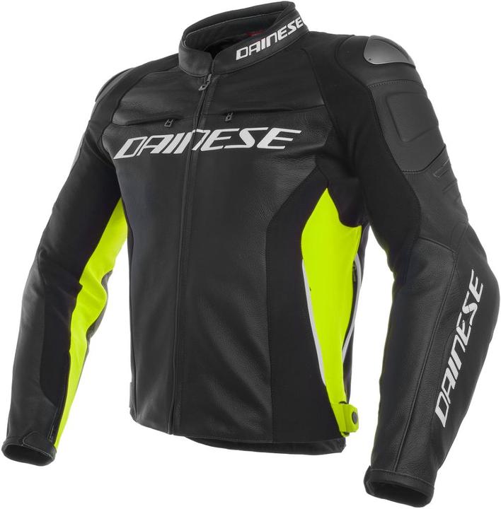 Produktbild Dainese RACING 3 Lederjacke schwarz-gelb 58 (Herren, 58)