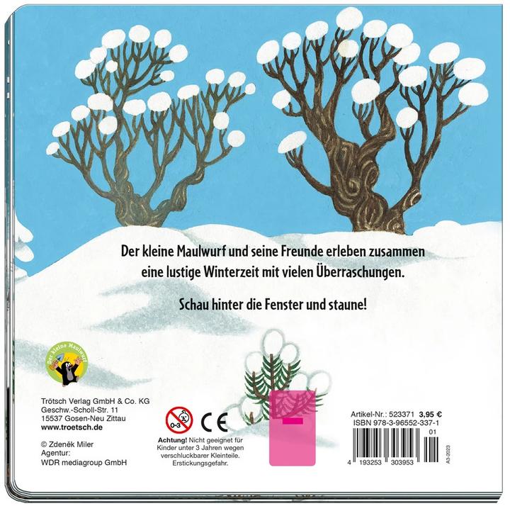 Produktbild Der kleine Maulwurf Winter-Fensterbuch (Deutsch, Zdenek Miler, Trötsch Verlag, 2023)