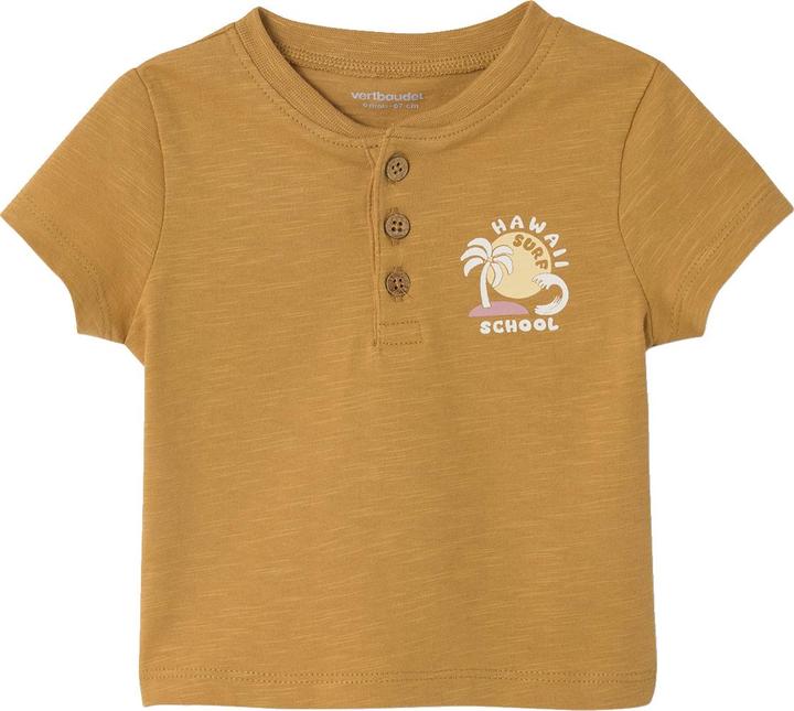 Vertbaudet Bio-Kollektion: Jungen Baby T-Shirt mit Print, Slub-Jersey