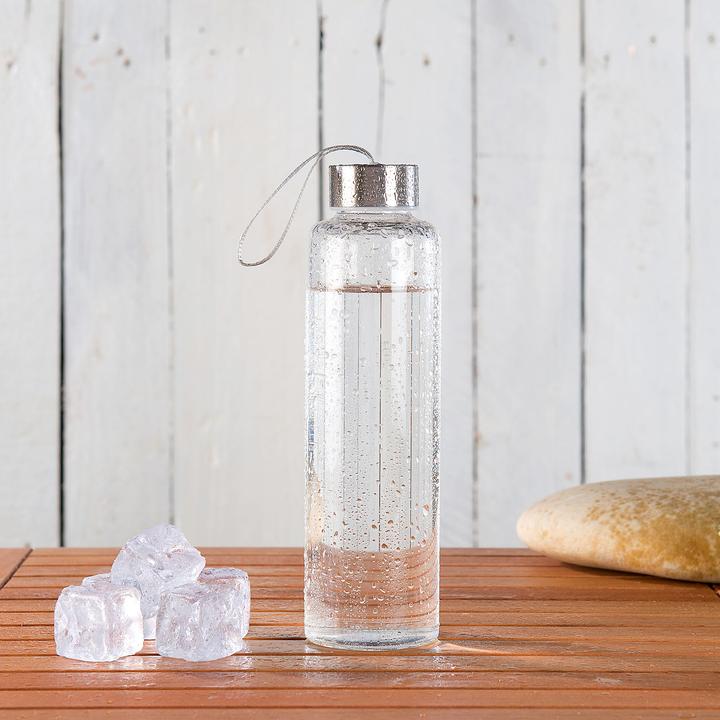 Image du produit Pearl Lot de 4 gourdes en verre borosilicaté, lavables au lave-vaisselle (0.55 l)