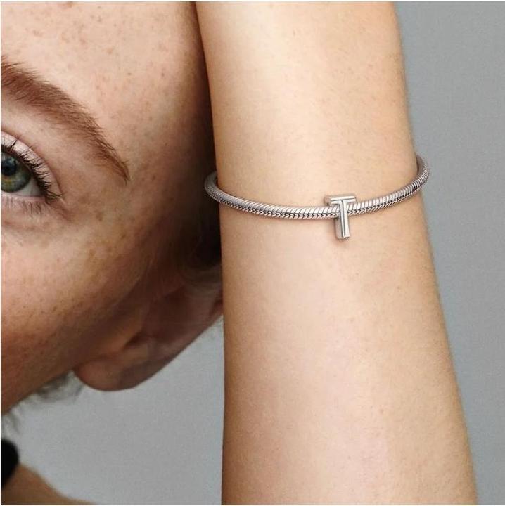 Actual product image Pandora Letter T Charm (Silver)