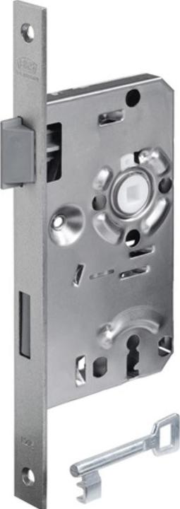 BKS Zimmertür-Einsteckschloss 0215 BB 20/ 55/72/8 mm DIN links silber käntig Klasse 1 Kunststoff (Einsteckschloss)
