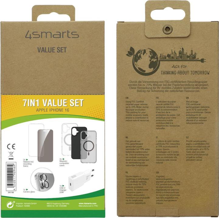 Image du produit 4smarts Set de valeur 7 en 1 (1 pièce(s), Apple iPhone 16)