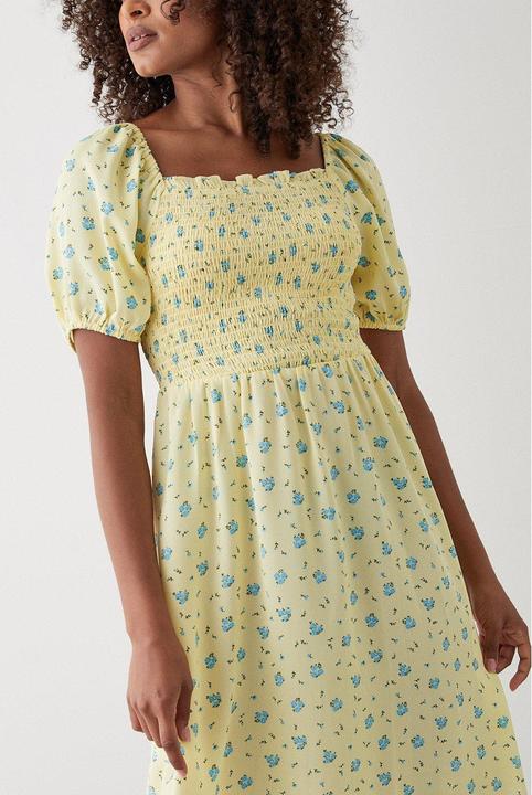 Produktbild Dorothy Perkins Ditsy Print Gerafftes Midikleid (42 D)
