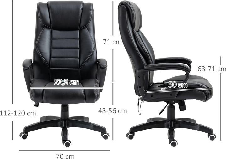 Produktbild Homcom Bürostuhl mit Massage höhenverstellbar