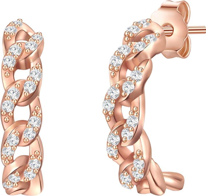 Immagine prodotto Glanzstücke München Donna Argento Sterling Cubic Zirconia Oro Rosa - 28401 (Argento 925)