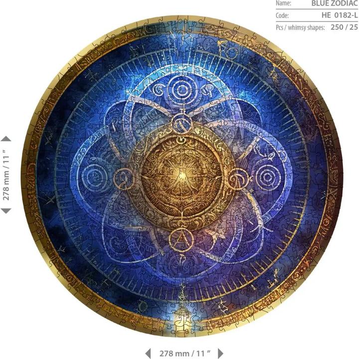 Actual product image WoodenCity Puzzle Wood L Blue Zodiac (250 pieces)