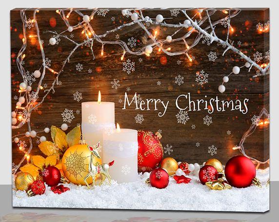 Immagine prodotto GuGus LED Bild aus Canvas Schriftzug: Merry Christmas 2 LED
