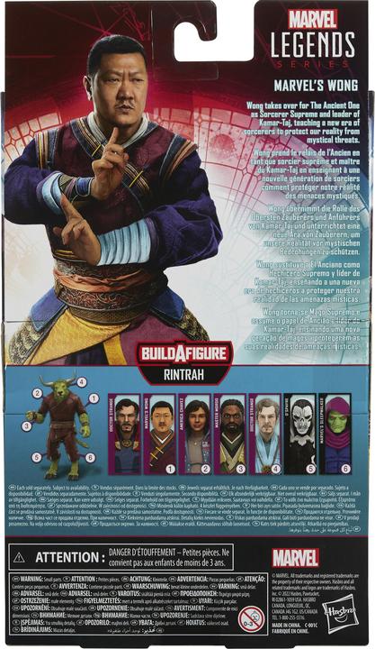 Actual product image Hasbro Legends Series Marvel's Wong Collectible Figure (15 cm), 4 Accessories and 1 Build-A-Figure Element