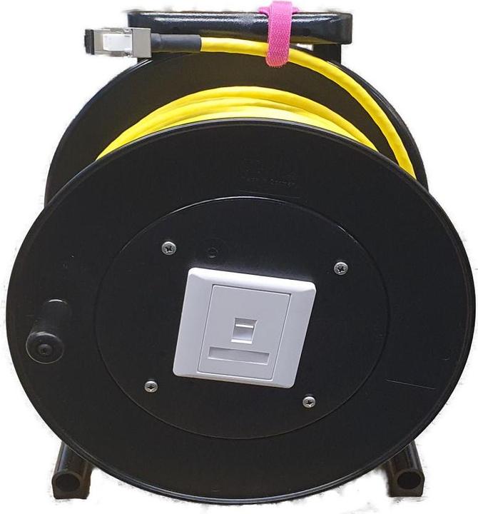 Image du produit EFB Elektronik Cat.8.1/Classe I Ligne d'installation 25m sur enrouleur de câble (S/FTP, CAT8.1, 25 m)