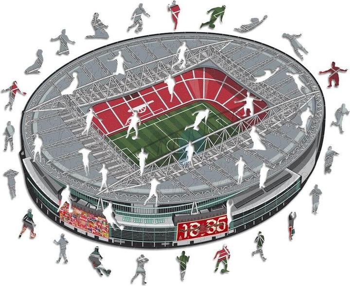 Actual product image Iconic Arsenal FC - Emirates Stadium - Wooden Puzzle Size L (500 pieces) (500 pieces)