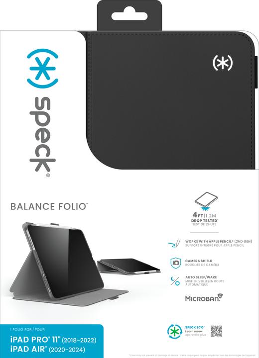 Image du produit speck Balance Folio (iPad Pro 11 2020 (2. Gen), iPad Air 11 2024 (M2), iPad Pro 11 2022 (4e génération), iPad Air 11 2025, IPad Air 4th Gen. 2020, iPad Pro 11 2018 (1. Gen), iPad Pro 11 2021 (3ème génération), iPad Air 10.9 (2022), IPad Air 5 - 10.9)