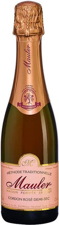 Actual product image Mauler Cordon Rosé demi-sec Grand Vin Mousseux Suisse (1 x 37.5 cl)